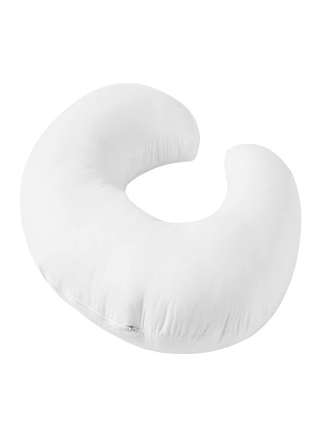 QUENESS Nursing Pillow and Positioner, Breastfeeding, Bottle Feeding, Baby Sitting Support, Tummy Time Support for Baby Boys and Girls, Propping Baby Pillow (Naked Pillow) - Image 4